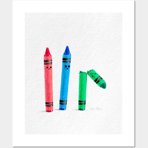 Broken Crayon Wall Art by luma_llama